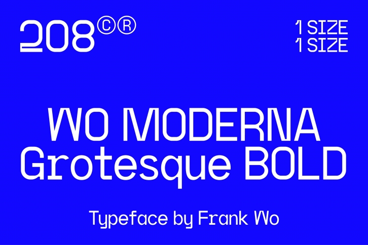 Wo Moderna Grotesque BOLD / Typeface Font Download