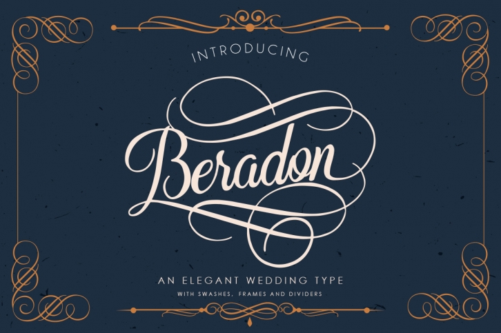 Beradon Script - Elegant Wedding font Font Download