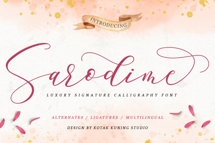 Sarodime - Romantic Calligraphy Font Font Download