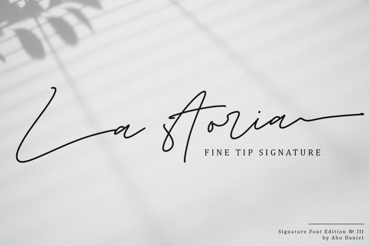 La Storia -2 Weight Signature- Font Download