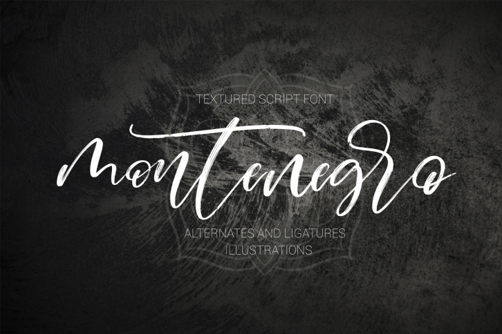 Montenegro textured script font Font Download