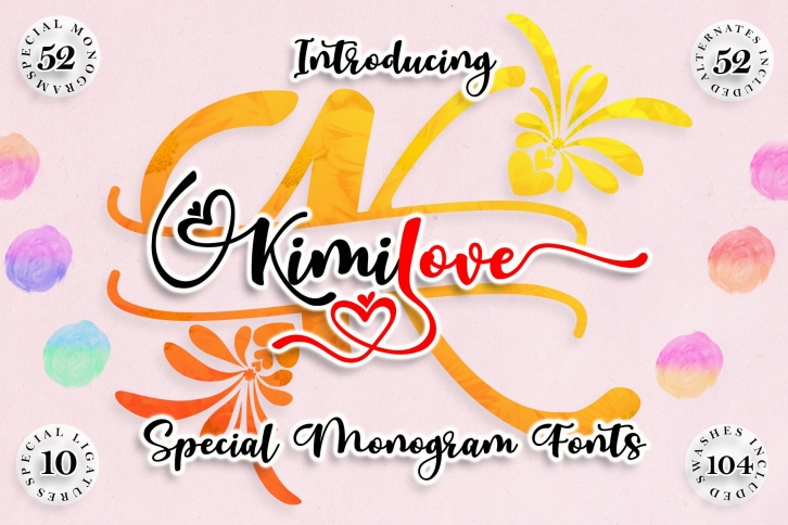 Kimilove  Monogram Script Font Font Download