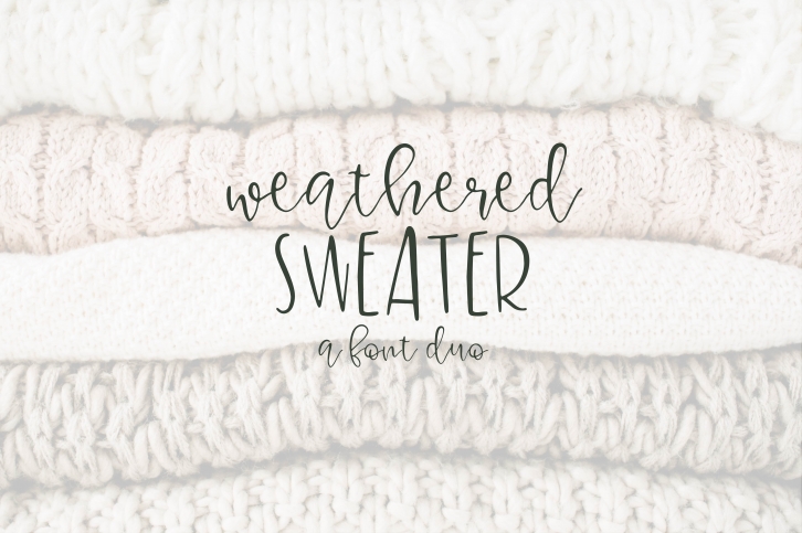 Weathered Sweater - A Font Duo Font Download