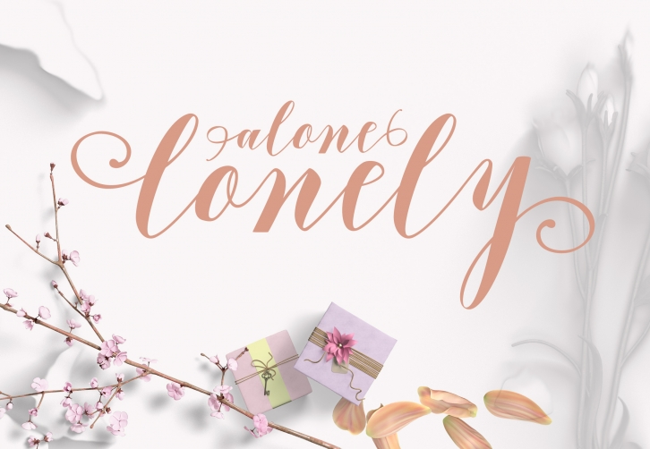 Lonely alone 30%off Font Download