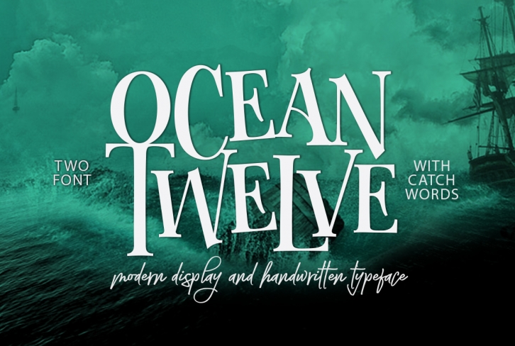Ocean Twelve Font Duo + Extras Font Download