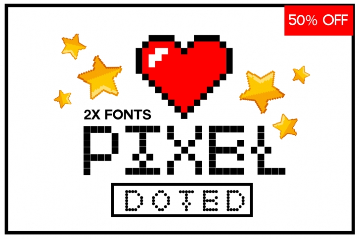 Pixel - 2X 16-Bit Gaming and Doted Font Font Download