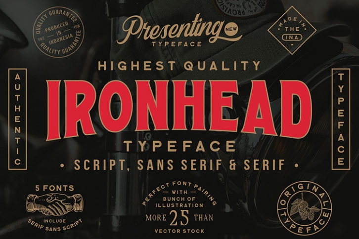 Ironhead Font Collection Font Download