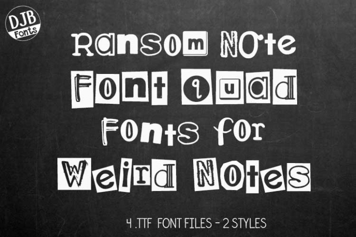 DJB Ransomed Font Bundle Font Download