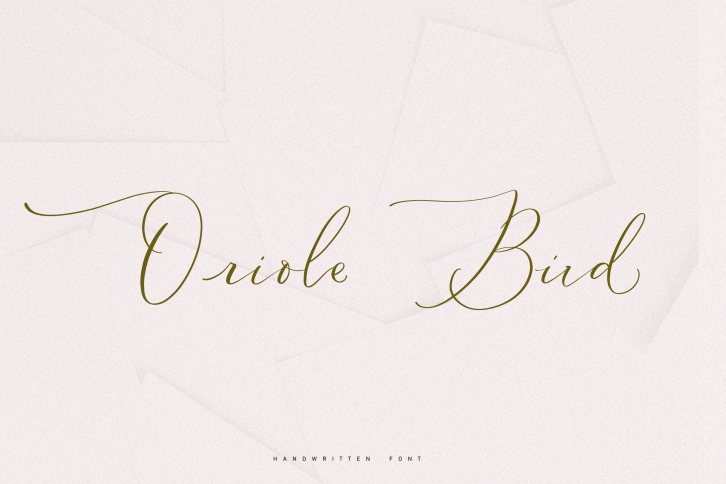 Oriole Bird handwritten font Font Download