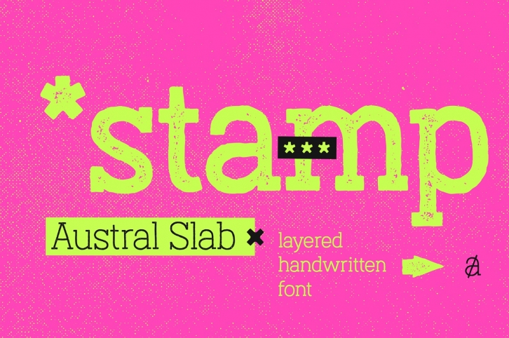 Austral Slab Stamp Font Download