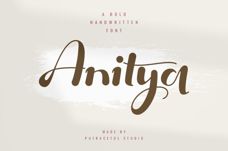 Anitya - Bold Handwritten Font Download
