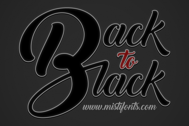 Back to Black Font Download