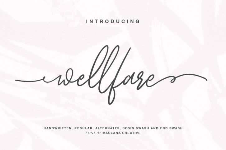 Wellfare - Handwritten Swash Font Font Download