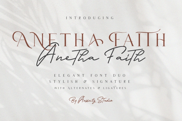Anetha Faith Font Duo - Extras Logo Template Font Download