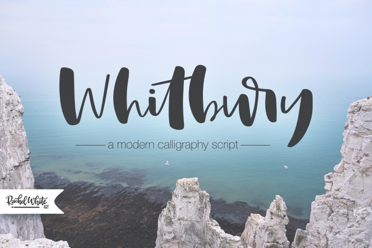 Whitbury, a modern calligraphy script font Font Download