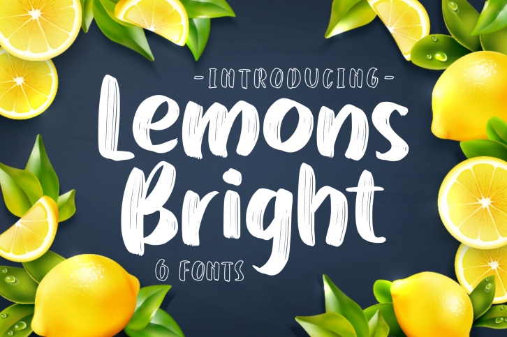 Lemons Bright - family display font- Font Download