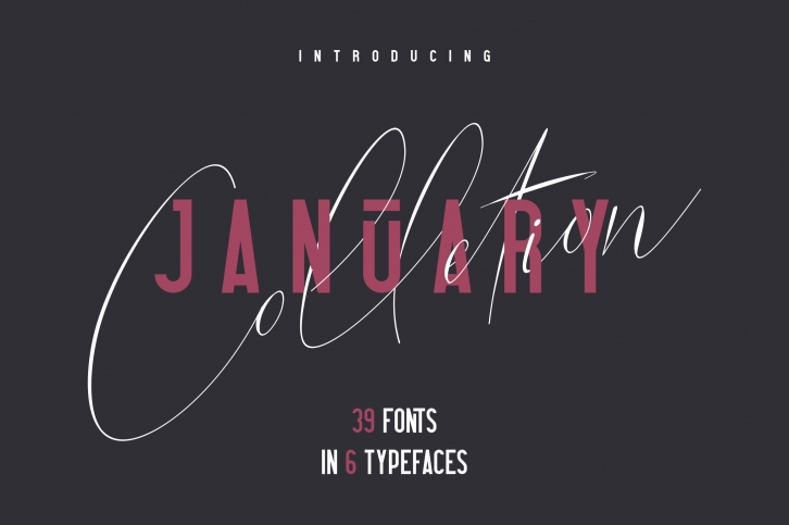 6in1 January Collection - 39 Fonts Font Download