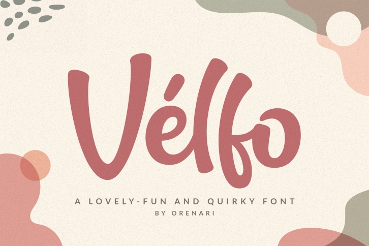 Velfo | A Lovely-Fun And Quirky Font Font Download