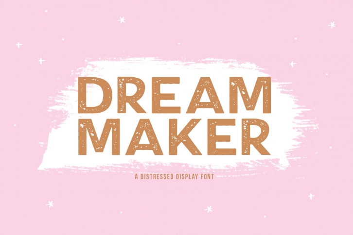Dream Maker - A Distressed Font Font Download
