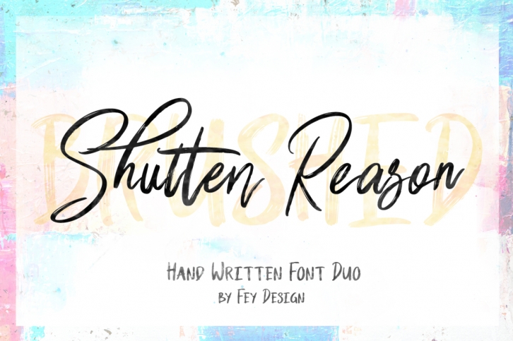 Shutten Reason - Duo Handwritting Brush Font Font Download