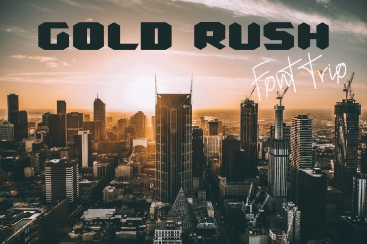 Gold Rush Font Trio Font Download