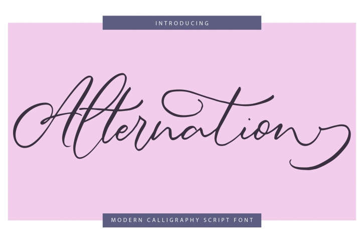 Alternation | Modern Calligraphy Script Font Font Download