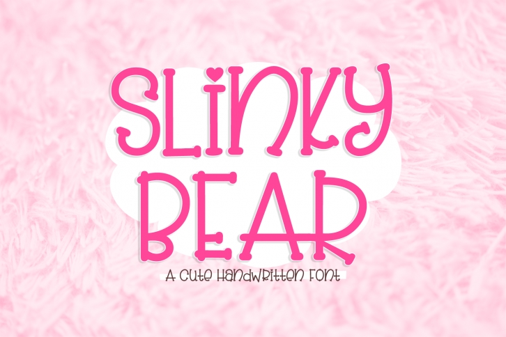Slinky Bear - a cute handwritten font Font Download