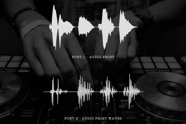 AudioPrint WaveForm Font Font Download