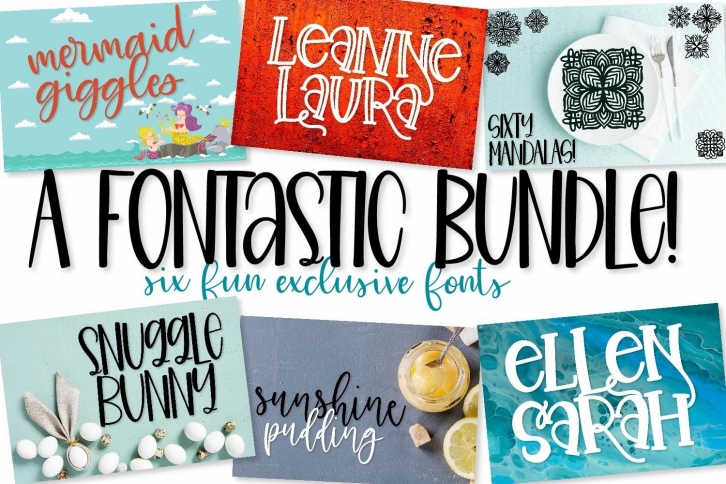 Fontastic Bundle - 6 Exclusive Fonts! Font Download