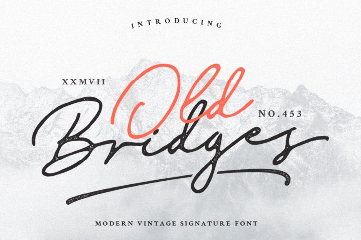 Old Bridges - Vintage Signature Font Font Download