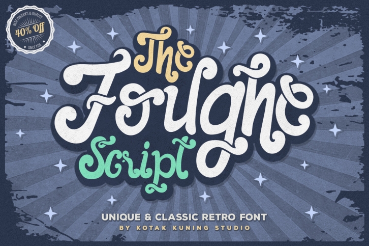 The Foughe Script - Unique Retro Font Font Download