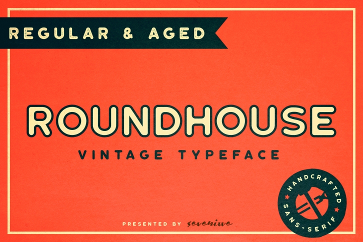 Roundhouse - Rounded Vintage Typeface Font Download