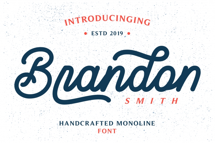 Brandon Smith - Handcrafted Monoline Font Font Download