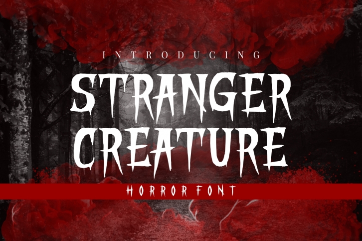 STRANGER CREATURE - HORROR FONT Font Download