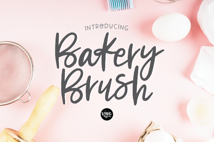 BAKERY BRUSH Script .OTF Font Font Download