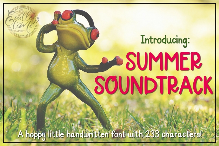 Summer Soundtrack - A Hoppy Little Handwritten Font Font Download