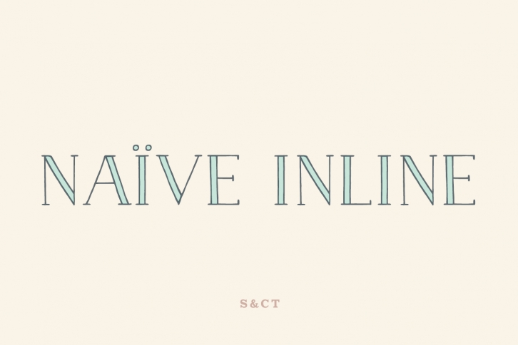 Naive Inline Family Font Download