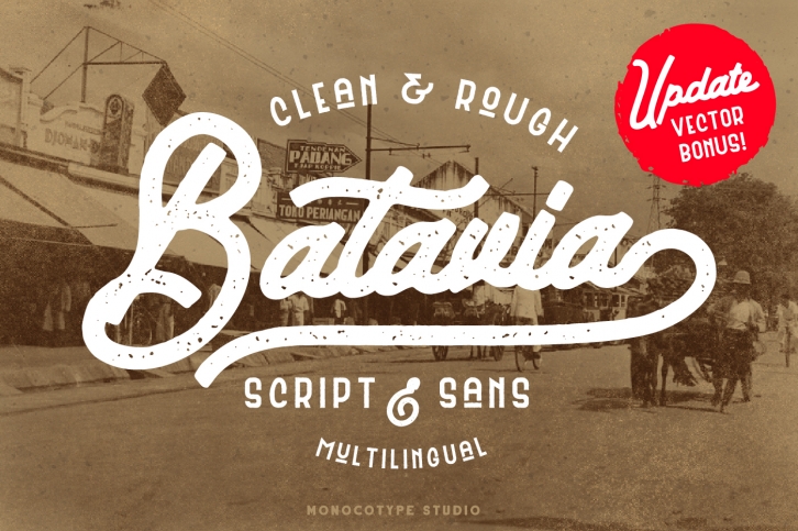 Batavia Duo & Bonus Vector Font Download