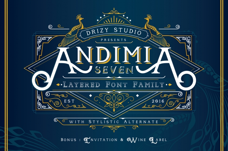 Andimia Layered Fonts Family Font Download
