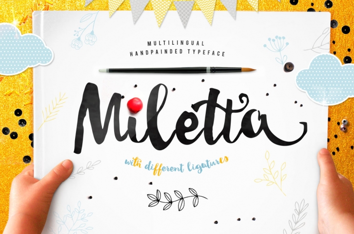 Miletta typeface with ligatures Font Download