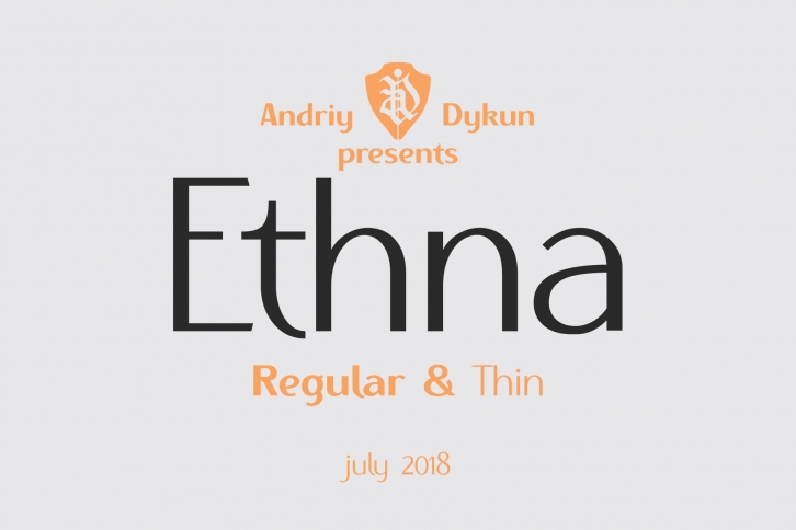 Ethna regular & thin Font Download