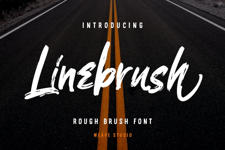 Linebrush - Rough Brush Font Font Download