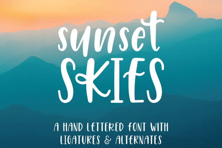 Sunset Skies Handwritten Sans Serif Font Font Download
