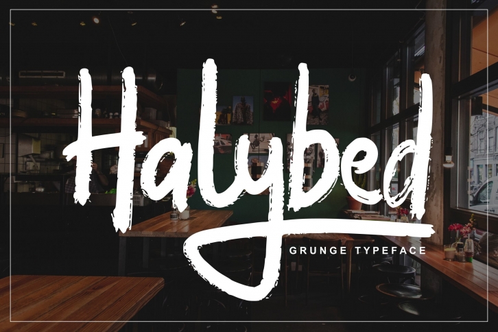 Halybed | Grunge Typeface Font Font Download