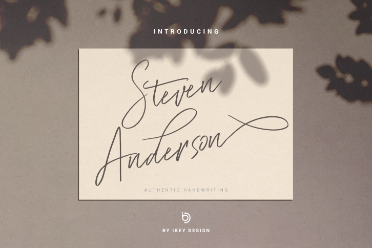 Steven Anderson - Authentic Handwriting Font Download