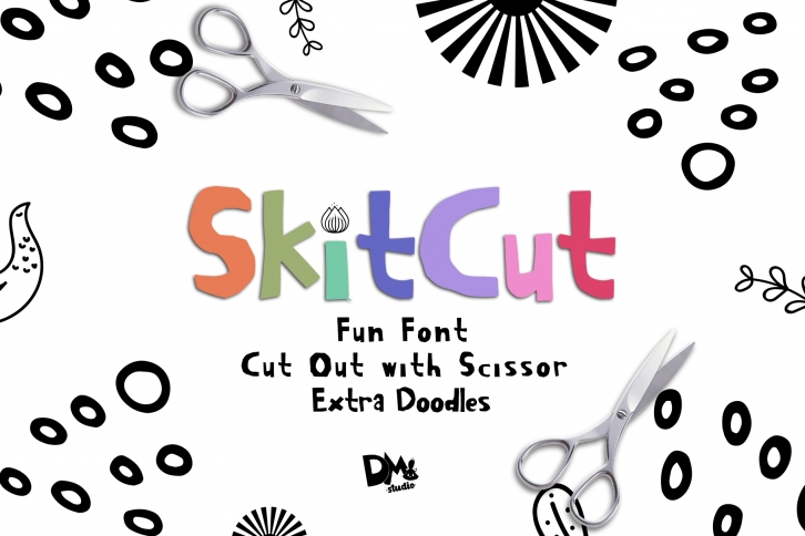SkitCut - Fun Font Cut by Scissor Font Download