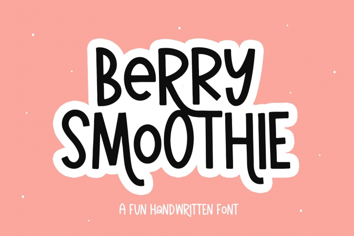 Berry Smoothie - A Fun Handwritten Font with Alternates Font Download