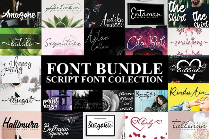 BUNDLE FONT SCRIPT COLECTION Font Download