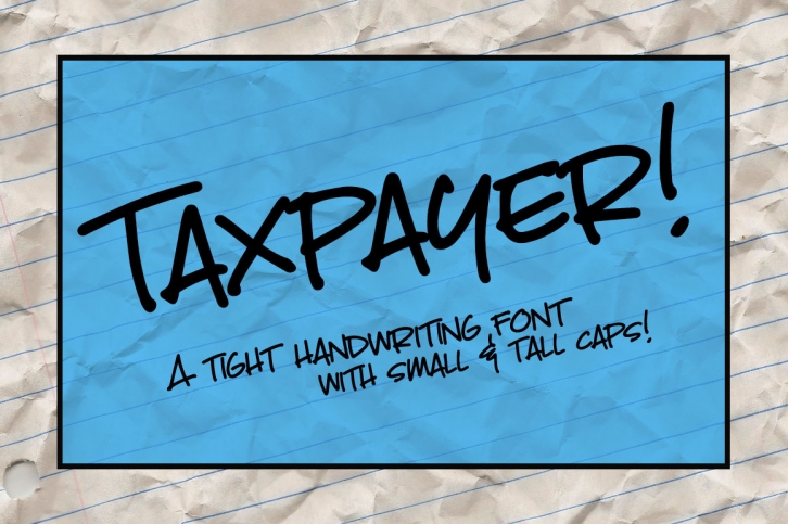 Taxpayer - my own handwriting font! Font Download