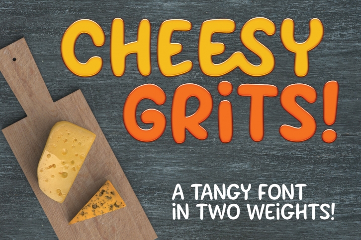 Cheesy Grits - a tangy font in 2 weights! Font Download